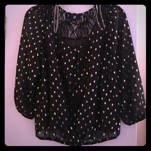Black/Gold/Silver dressy shirt